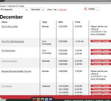 Events List DSO