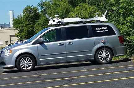 Apple Maps is in the “D.” We were surprised to see this vehicle parked at MediaG recently.